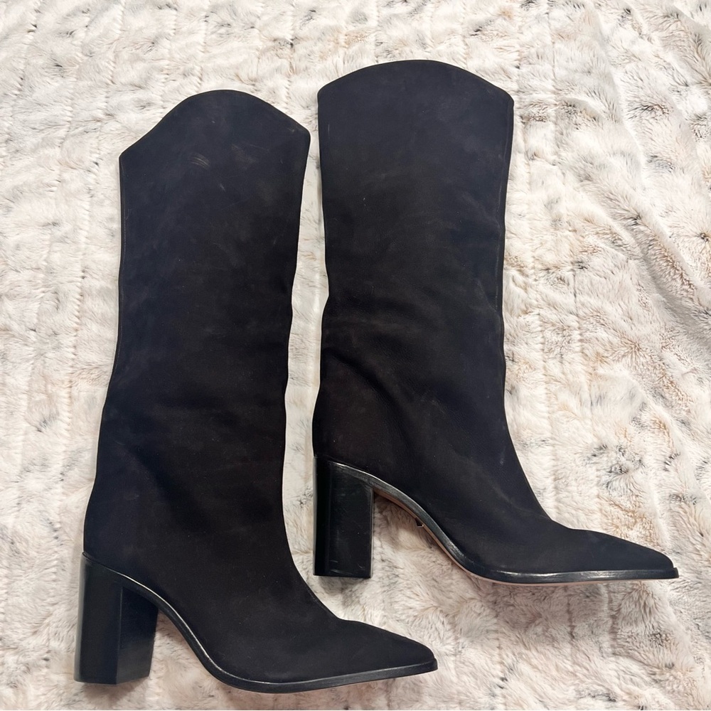 NWOB Black Schutz Analeah Suede Boots Sz-8.5 - Picture 4 of 6